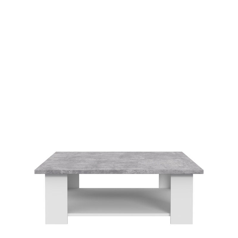 Table basse à 4 pieds avec rangement Drury, H 12,2 po x l 35,43 po x P 35,43 po