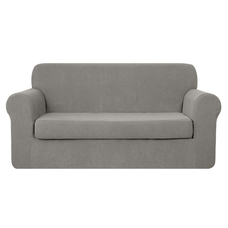 Coussin moelleux et moderne, Mélange de polyester gris argent