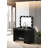 Glam Makeup Vanity Table Glass Top 5 Drawers Crystal Knobs Wooden Bedroom Furniture-231514437