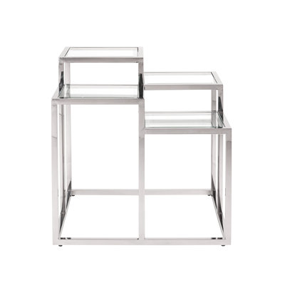Table de bout avec tablette en verre