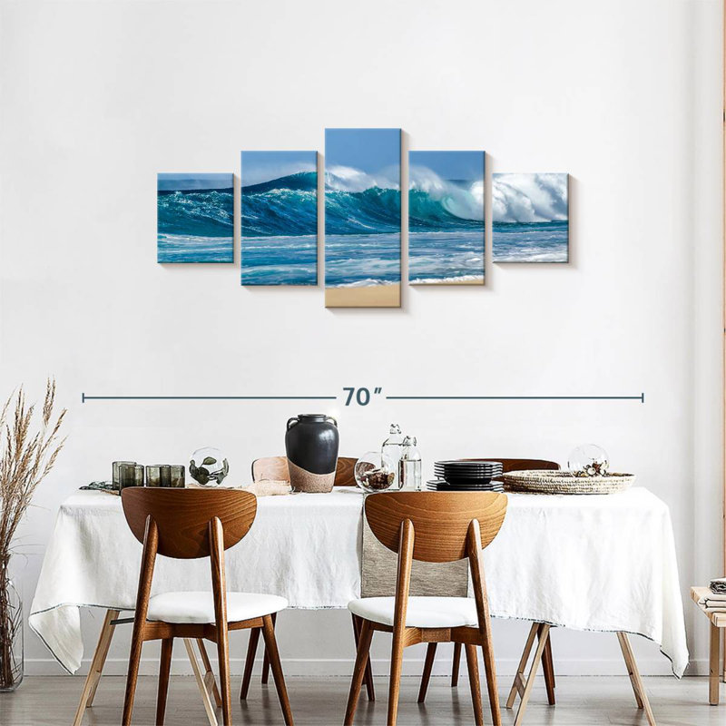  «Breaking Sea Waves», H 24 po x l 55 po