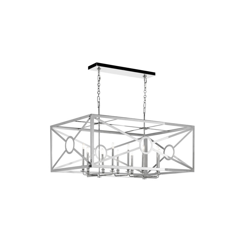 Luminaire suspendu rectangulaire à 10 lumières pour îlot de cuisine Frederick Cooper