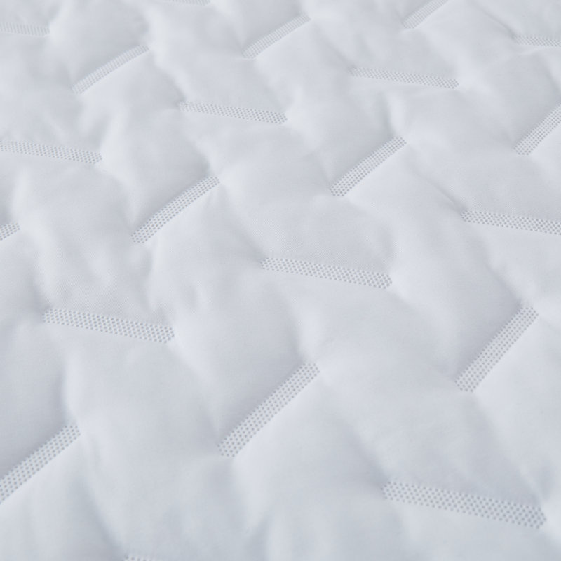 Housse de protection imperméable pour matelas - Conception à poches avec motif géométrique, couverture complète et respirante (blanc, tailles multiples)