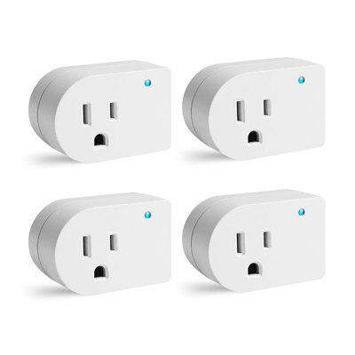 Single Surge Protector Plug,Grounded Outlet Wall Tap Adapter with Indicator Light,White,4 Pack