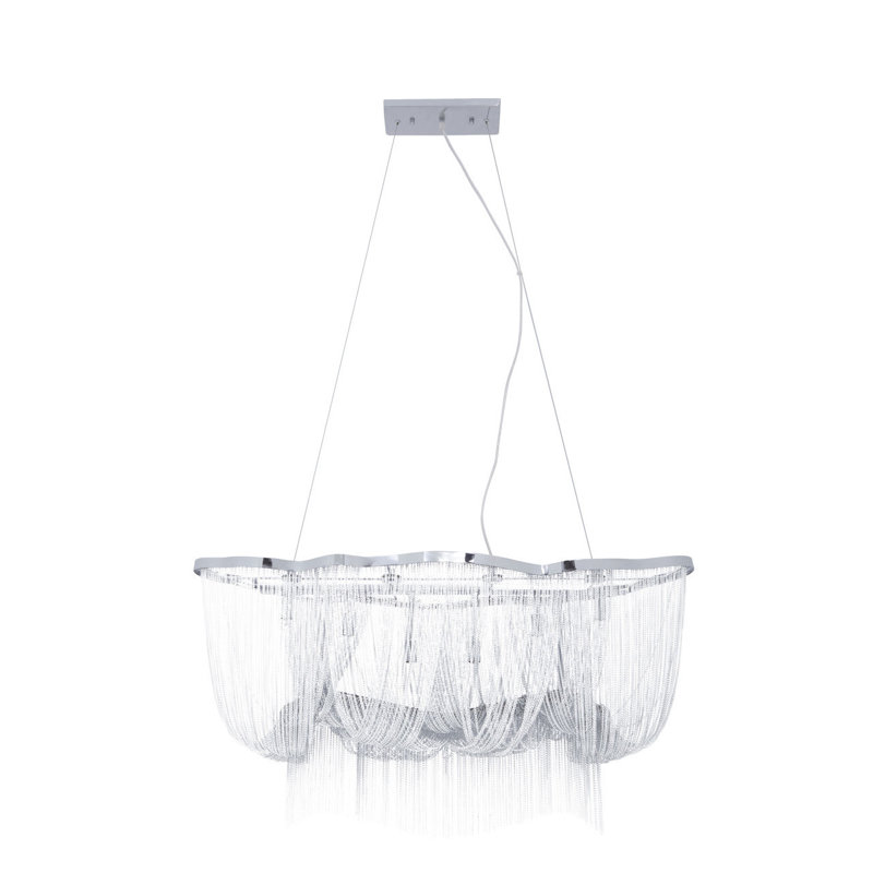 Crichton 6 - Light Silver Bowl Pendant