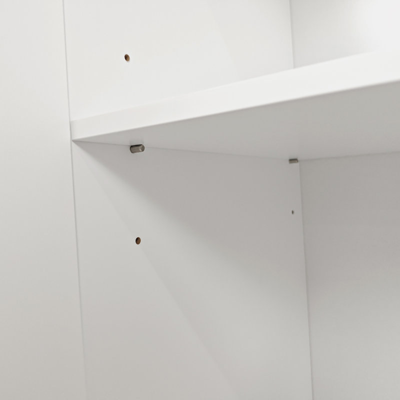 Console de rangement avec 4 portes, Blanc