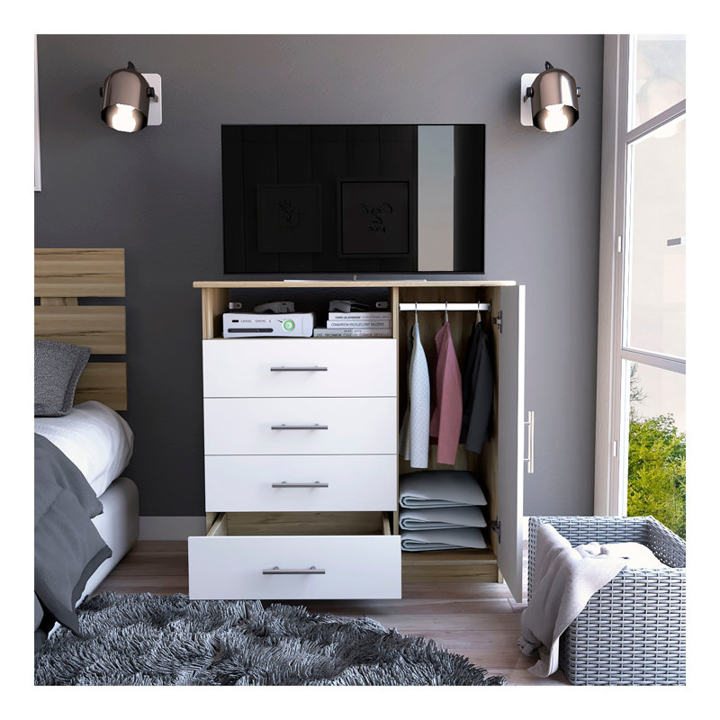Commode Beaufort, chambre à coucher, chêne clair