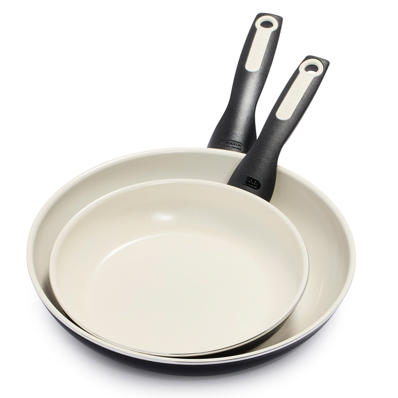 Ensemble de poêles à frire antiadhésives 8 po et 10 po GreenPan Rio, Noir