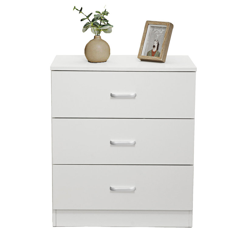3 Drawer 60cm W Chest, White