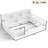 A full-sized wooden floor bed with a fence-style guardrail, featuring a side storage decorative function, and its color is white.-2048674399-2048674392