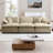 Kaoruko Oversized Modular Cushioned Sofa,With 3 Ottomans To Work As Sleeper Sofa Beds, 3-Seater Sofa With 3 Footstools-103232961