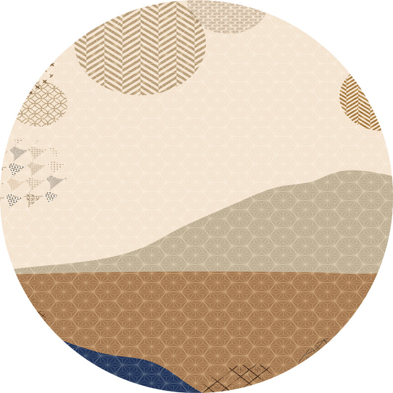 Demetricus Vinyl Machine Printed Area Rug, Round 3'3.4"