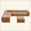 Canapé modulaire moderne 6 pièces avec rangement en chenille de chameau doux de style contemporain Cylindrica pour le salon