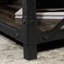 Table basse à plateau relevable de style industriel, finition brune