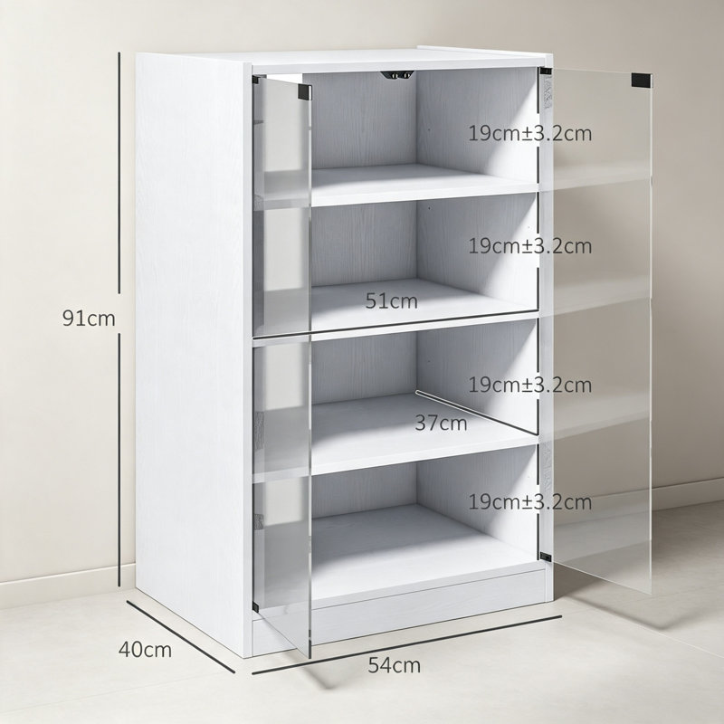 91 cm H Media Shelves, White