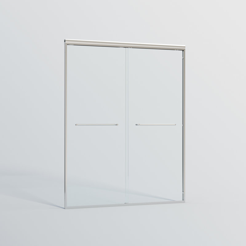 Double porte de douche coulissante, Chrome
