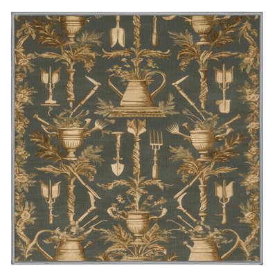 Machine Washable French Brown Area Rug