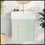 Meuble-lavabo flottant moderne de 21,6 po avec lavabo en céramique - parfait pour les petites salles de bain-776470089