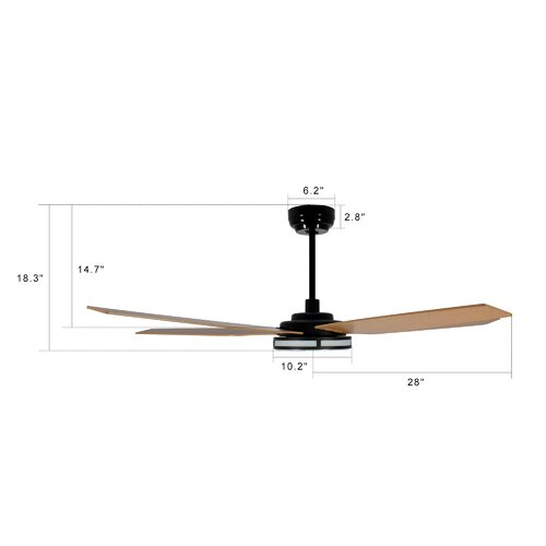 Winston Porter Sdepan 56'' Ceiling Fan with LED Lights & Reviews | Wayfair