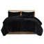 Édredon très grand / très grand avec une texture de fourrure longue et poilue, une douce fourrure de chambre noire, 2 taies décoratives chaudes et douillettes
