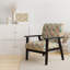 Fauteuil d'appoint rembourré en velours Essined Ivory Boho Accents