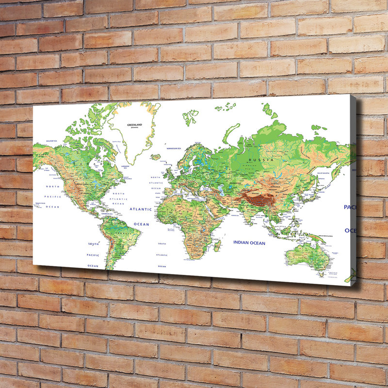 World Map - Wrapped Canvas Print