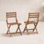 Chaise de patio pliante en bois massif (ensemble de 2)-129100997