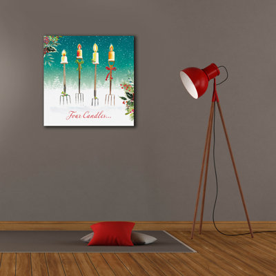  «Four Candles» par Elle Media Group, art mural sur toile, 26 po x 26 po