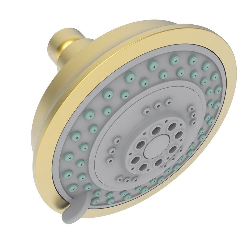 Multi Function Fixed Shower Head, Satin Brass