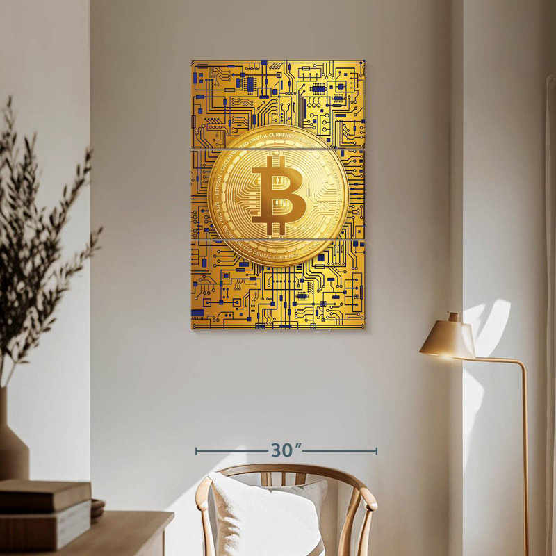 Kerner Bitcoin Logo XII, 57" H x 36" W