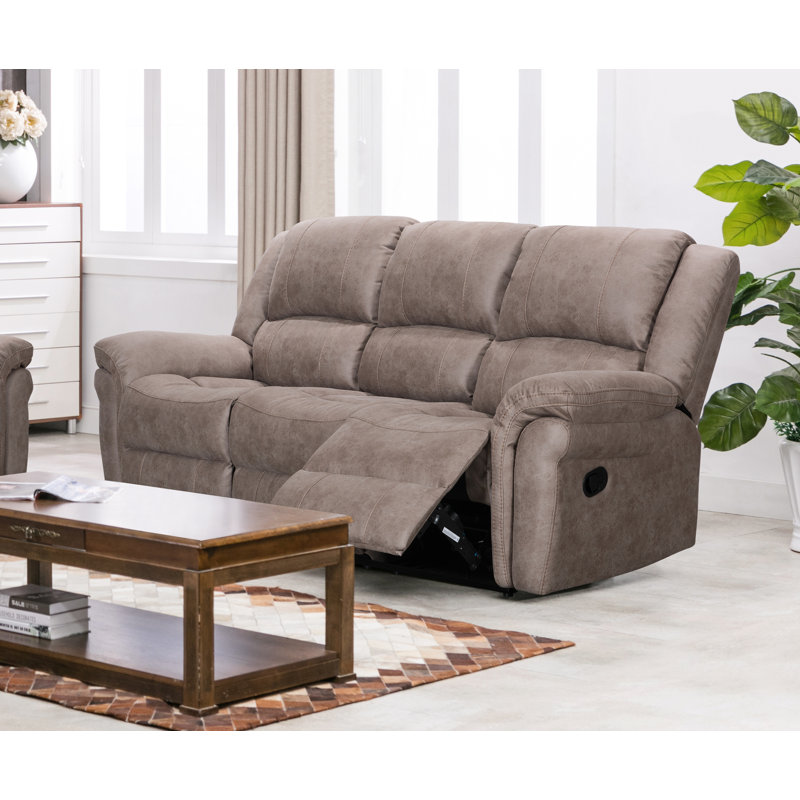 Sarrant 3 Seater Reclining Sofa, Taupe