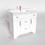 Meuble-lavabo autoportant 36 po Anvay en blanc mat avec plateau en quartz de Carrare blanc-1302708612
