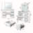 Large White Vanity Tables With Mirror And Light