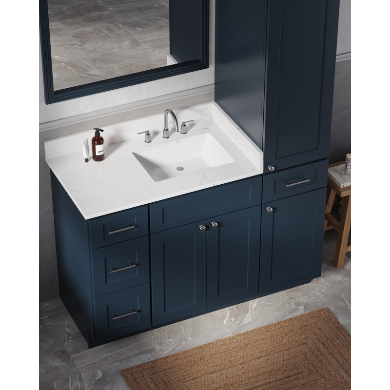 Ensemble de meuble-lavabo simple 51 po Disar, Bleu