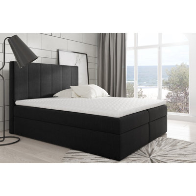 Boxspringbett Botkins mit Topper und Stauraum