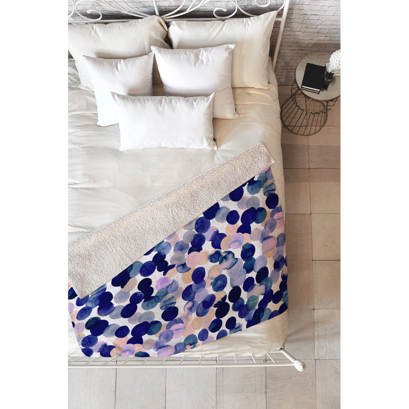 Couverture pâle spot gracie, L 60 po x l 50 po, Mauve