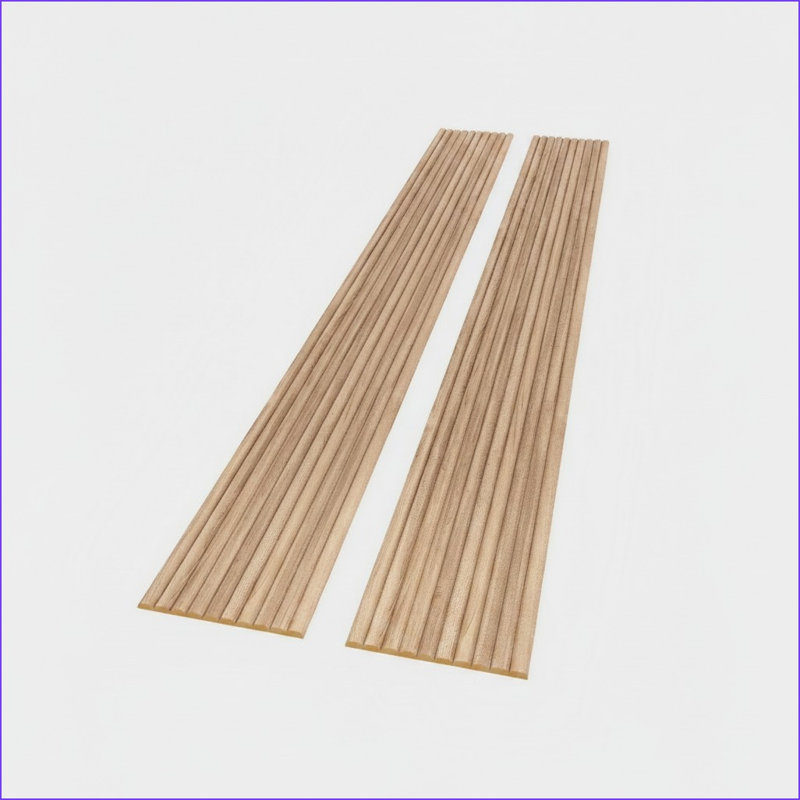 Panneaux muraux flexibles 118 "x 11,8" 118 pièces pour lattes intérieures en chêne blanc huilé (paquet de 2 / 19,4 pieds carrés)