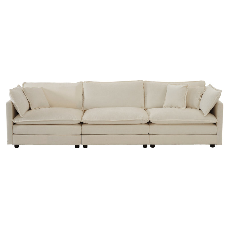Canapé modulaire Free Free, tissu modulaire en chenille confortable, canapé modulaire, chenille beige, 3