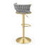 Tabouret tournant en velours-2004016708