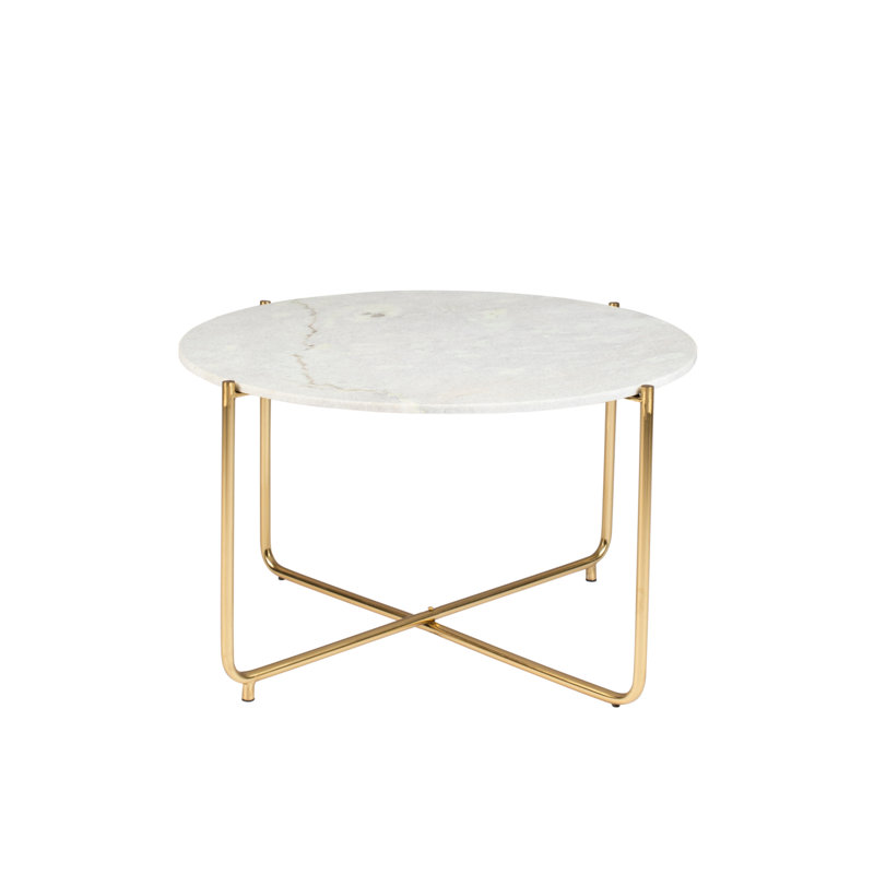 Timpa Marble Coffee Table, White