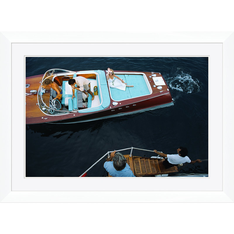 Monte Carlo Print by Slim Aarons, 30" H x 41" W x 1.5" D, White Framed Paper