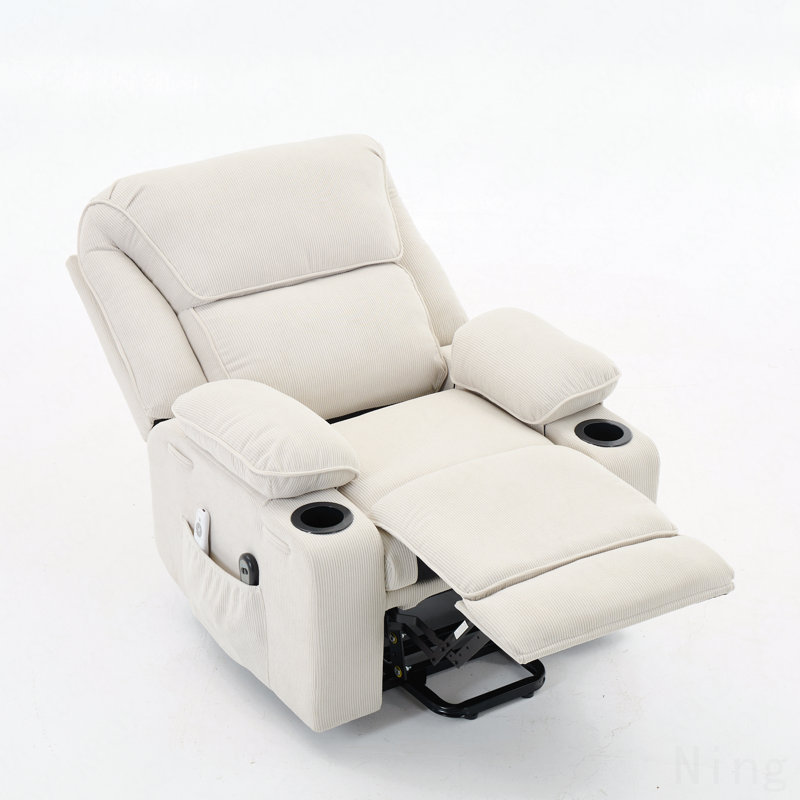 Remote-Controlled Heating Massage Lift Recliner For Seniors, Ivory