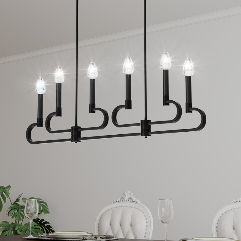 Black Rotating Candle Chandelier