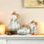 Décoration de table de citrouille en verre soufflé à la main pour la récolte d'automne pour marbre gris mère H 4,13 po