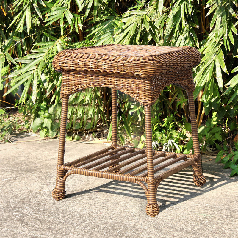 Herscher Square Outdoor Side Table , 17'' in. W 17'' in. D, Honey