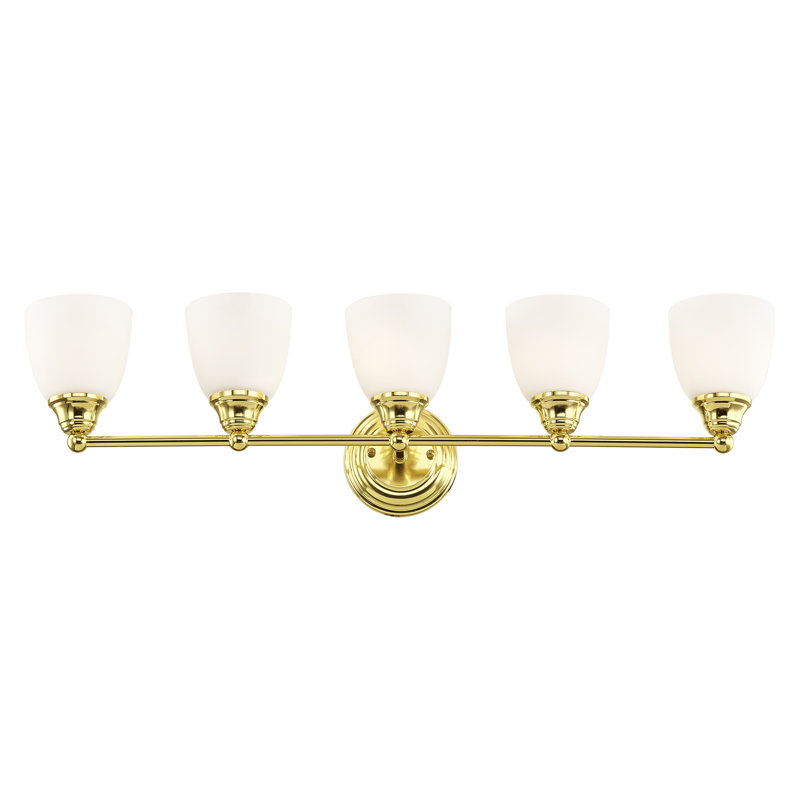Mayday 5 - Light Dimmable Vanity Light, Polished Brass