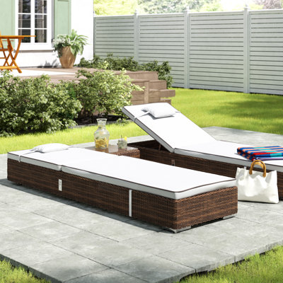 Vivian Lounger Set with Cushion and Table