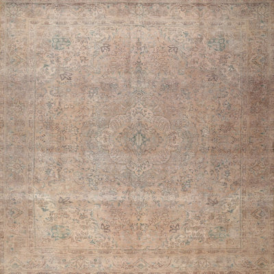 Tapis brun clair/ivoire traditionnel Keneth