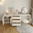 Extendable 55.11"-110" Makeup Vanity with Storage Space