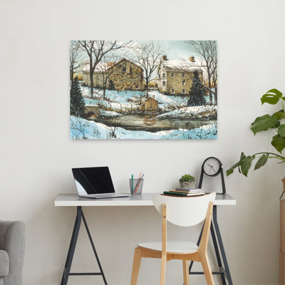 The Ice House Abstract Contemporary Landscape Winter Art